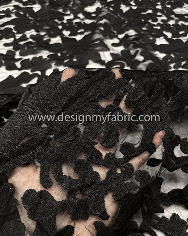 Black floral organza #80566 - Image 3