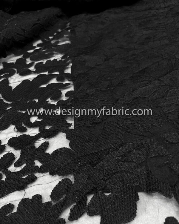 Black floral organza #80566 - Image 4