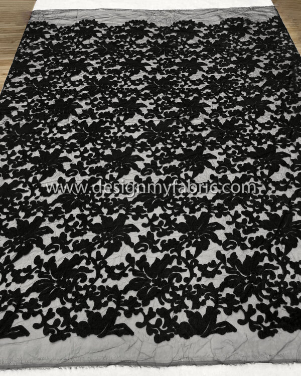 Black floral organza #80566 - Image 8