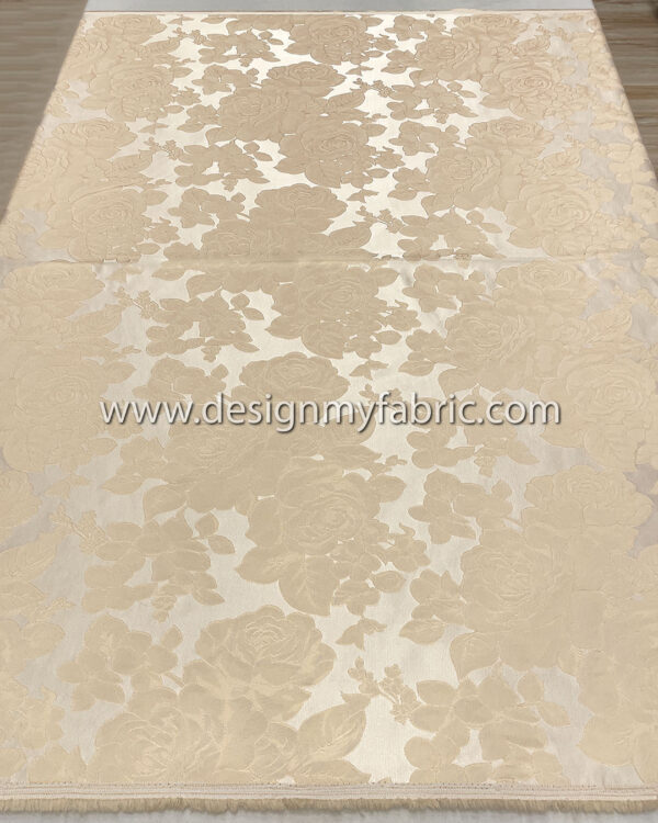 Light apricot floral jacquard #80702 - Image 7