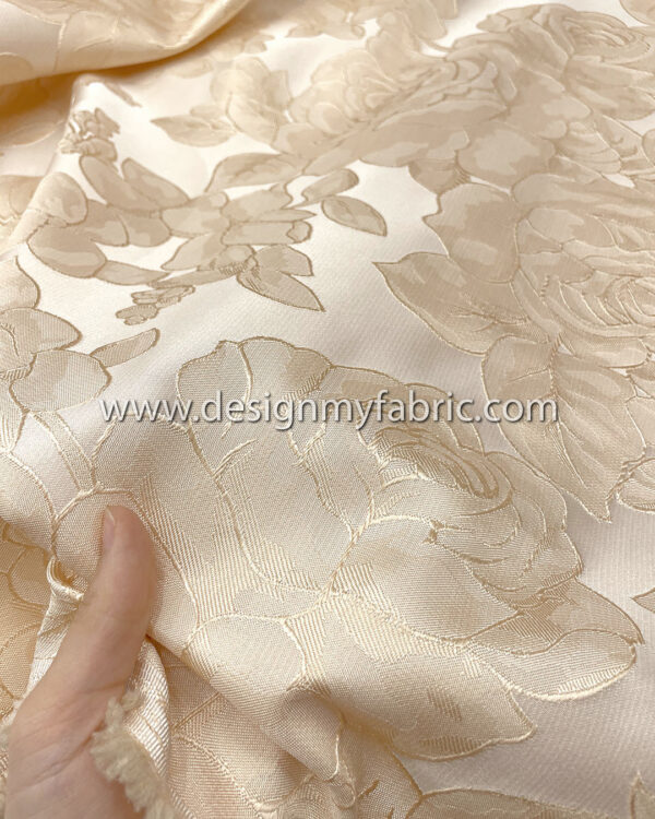 Light apricot floral jacquard #80702 - Image 3