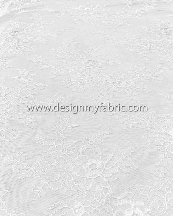 White french lace fabric #51084 - Image 2