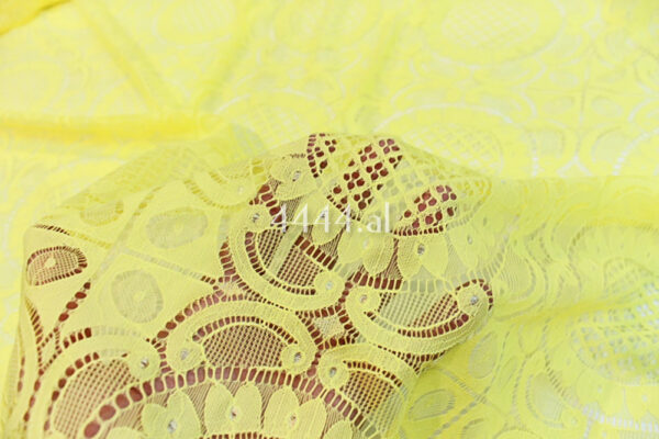 Yellow French fabric #80647 - Image 2