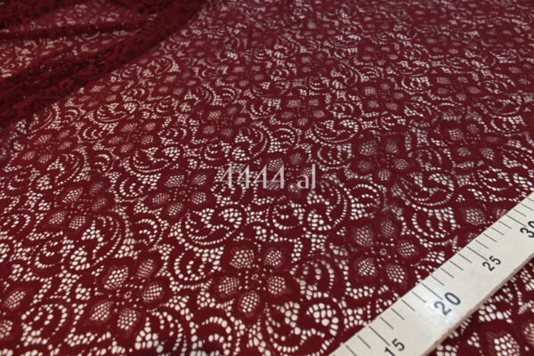 Brown Burgundy lace fabric #80651