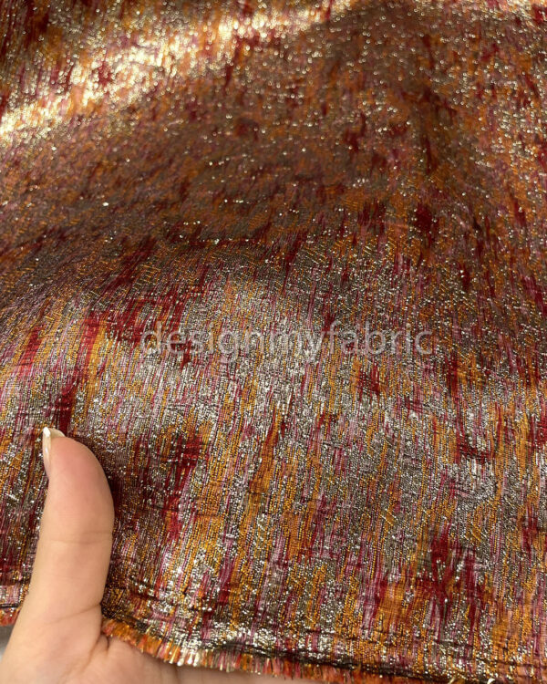 Red and gold jacquard #200398 - Image 3