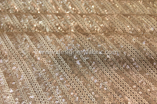 Gold net sequins fabric #81690 - Image 2