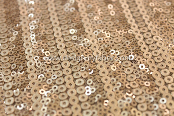 Gold net sequins fabric #81690 - Image 3