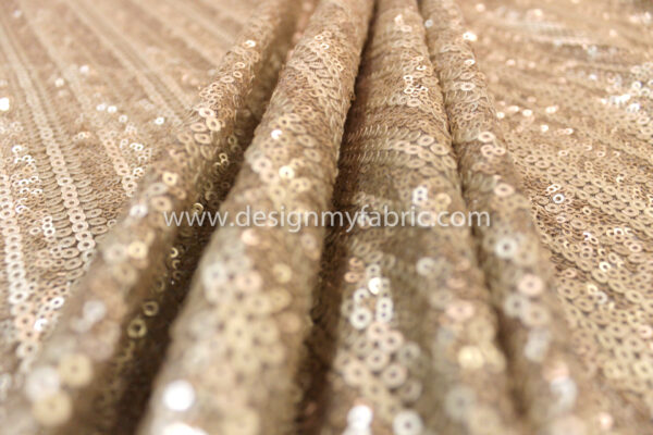 Gold net sequins fabric #81690 - Image 4