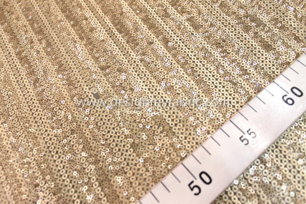 Gold net sequins fabric #81690 - Image 5