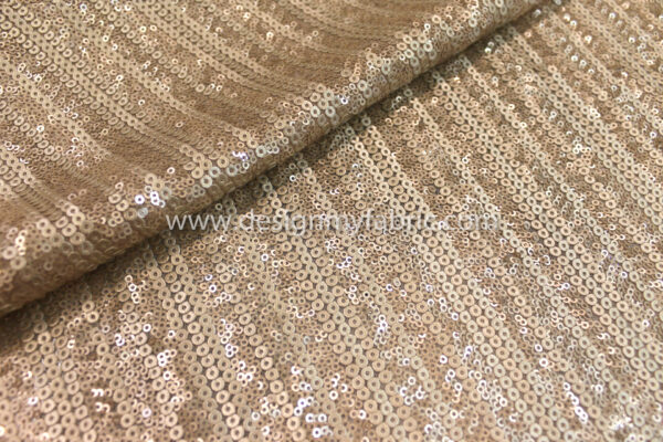 Gold net sequins fabric #81690