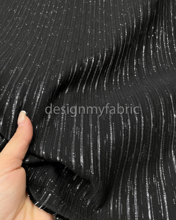 Silver and black jacquard #200402 - Image 3