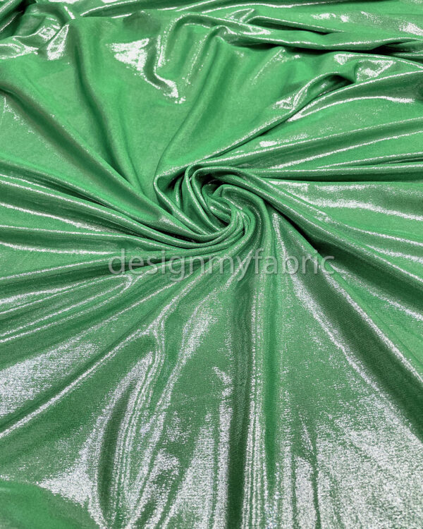 Green spandex metallic fabric #200271 - Image 4