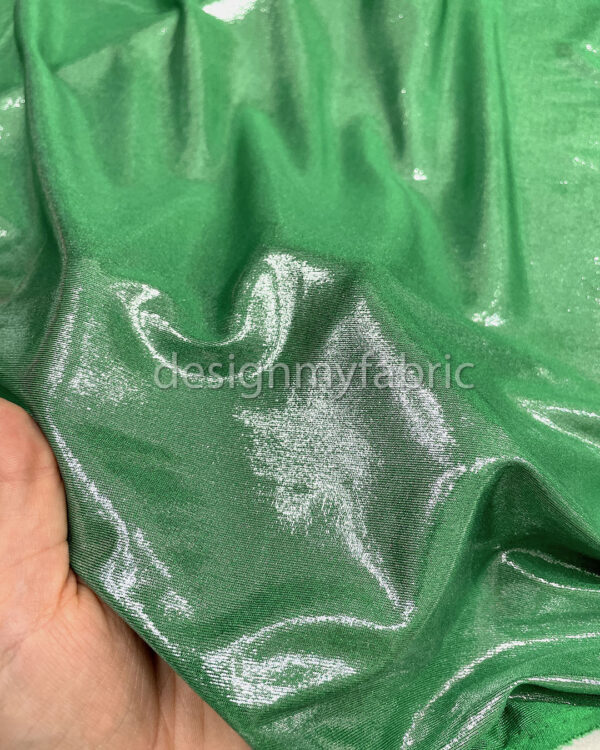 Green spandex metallic fabric #200271 - Image 2