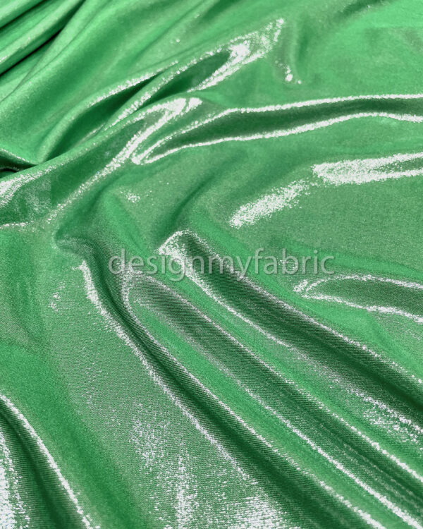 Green spandex metallic fabric #200271 - Image 3