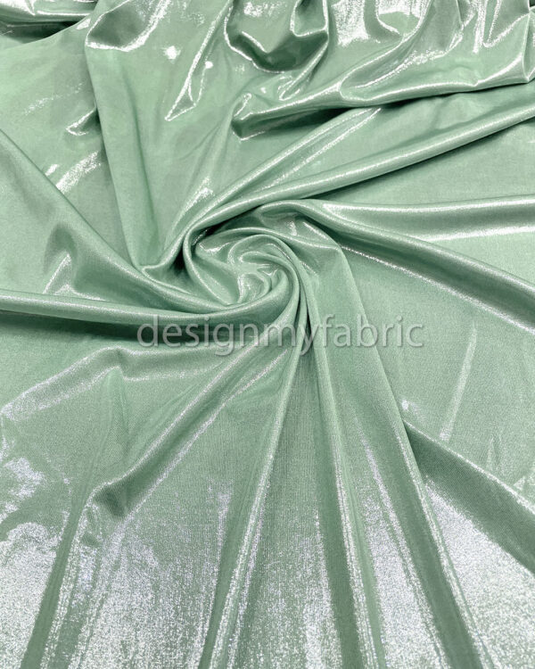 Mint spandex metallic fabric #200272 - Image 5