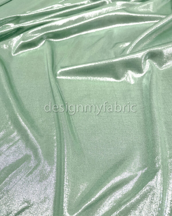 Mint spandex metallic fabric #200272 - Image 3