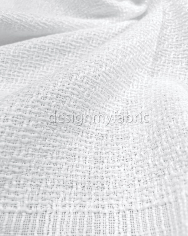 White tweed fabric #200369 - Image 6