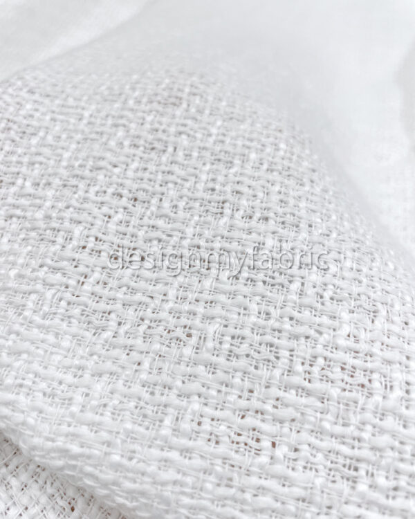 White tweed fabric #200369 - Image 3