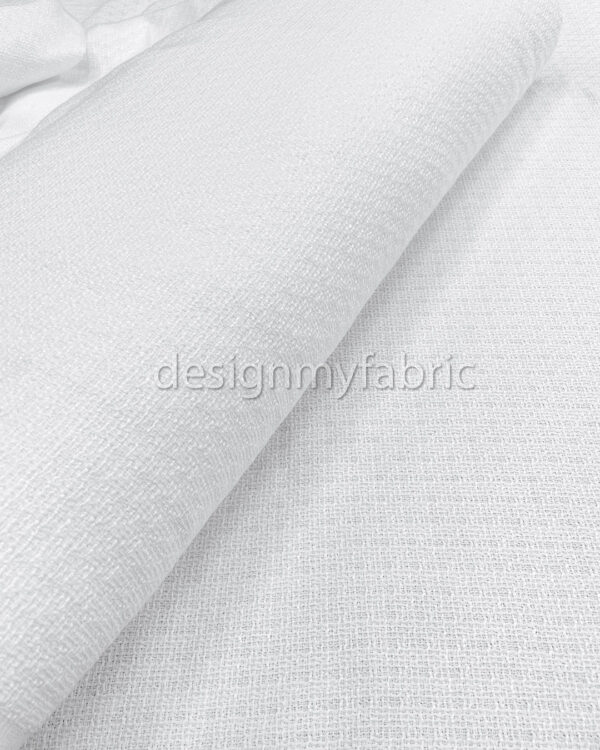 White tweed fabric #200369 - Image 5