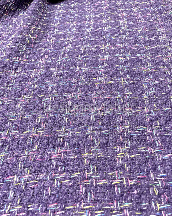 Purple tweed fabric #50511 - Image 2