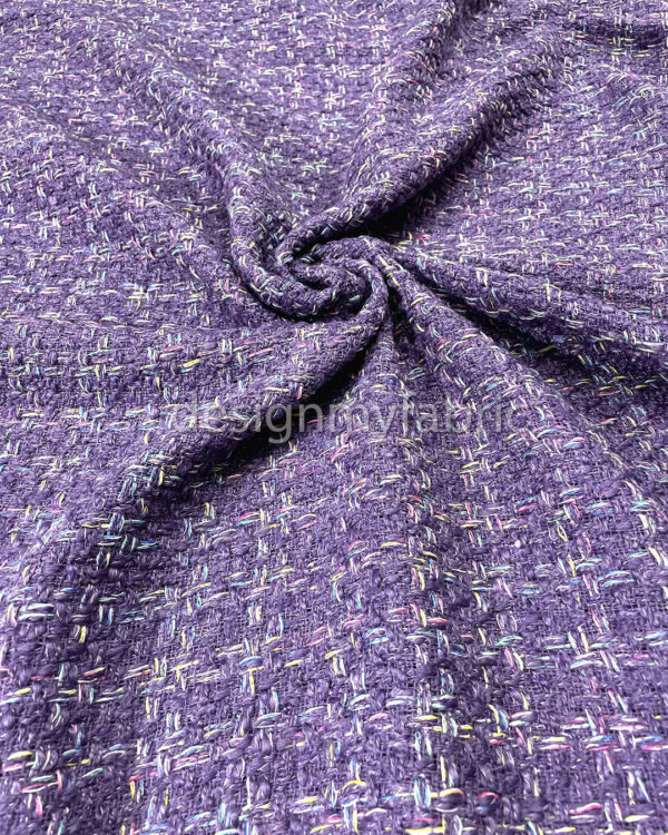 Purple tweed fabric #50511 - Image 5