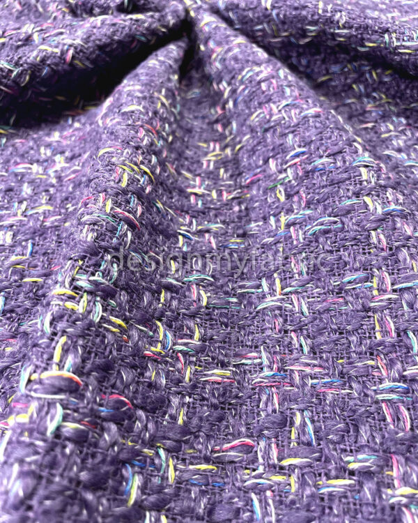 Purple tweed fabric #50511 - Image 4